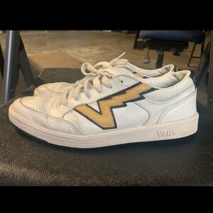 Vintage Y2K Leather Lightning Bolt Vans  Size 10